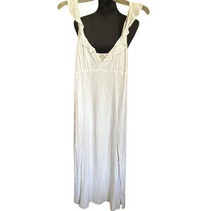 White Ruffled Sleeveless Midi Dress By Pull&Bear EUR S USA S MEX 26 Made In Moro